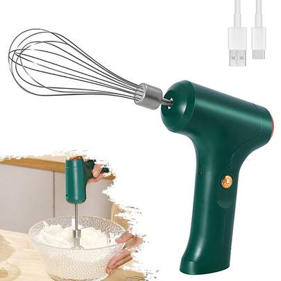 Mousseur à lait électrique portable, rechargeable USB, 3 réglages de vitesse, convient pour le matcha, le cappuccino, les boissons aux œufs, excellent cadeau pour les femmes, les amateurs de café, les hôtesses, les fêtes, Noël, un ensemble de barista pratique pour la maison, un appareil de cuisine moderne