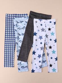 4 chiếc quần legging ôm sát dáng suông cho bé gái, quần dài đến mắt cá chân co giãn, thoải mái khi mặc hàng ngày, mùa xuân/hè. - Nhiều màu - Xem 12