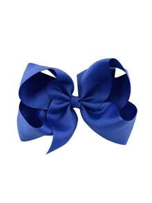 1pc 6-Inch Large Satin Ribbon Bow Hair Clip, Suitable For Girls And Teenagers - A - View 9