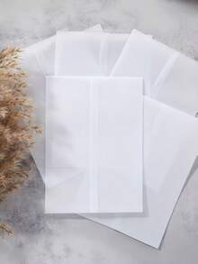 20 piezas de sobres plegados previamente, adecuados para invitaciones de 5"X7" - Semi-transparentes de 5"X7" - Se pueden usar como forros de sobres - Adecuados para bodas, cumpleaños y baby showers - transparente - Ver 7