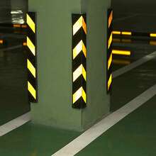 2PCS Reflective Corner Guard Wall Reflectors Garage Strips Edges Protector - A - Ver 6