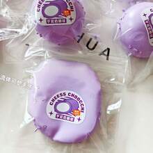 Fluffy Taro Cheeseball Squishy Toy, Slow Rebound Stress Relief Taro Cheeseball Squeeze Toy - Multicolor - View 5