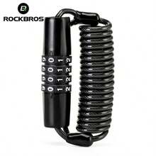 ROCKBROS 1pc Bicycle Mini Anti-Theft Lock, Bike Lock Chain, Backpack Lock, Bicycle Accessories, Password Lock - Black - View 1