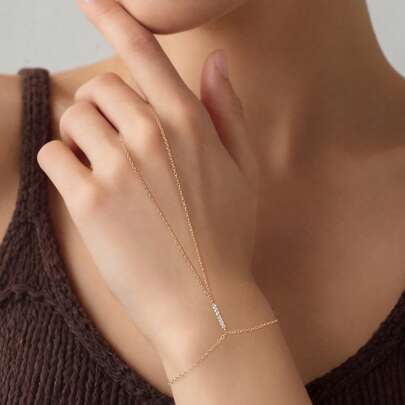 1 chiếc vòng đeo tay bạc S925 kiểu dáng tối giản đính đá Zirconia, nhẫn đeo đốt ngón tay tinh tế đính đá Zirconia, trang sức chống thấm nước và chống oxy hóa dành cho nữ, phù hợp để đeo hàng ngày, dự tiệc, đám cưới và làm quà tặng.