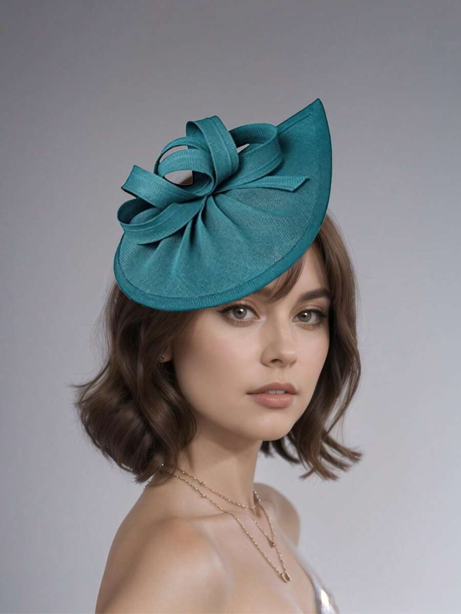1 Stück Damen Tee-Party Blumen Feder Kentucky Derby Hut, Hochzeit Cocktail Kirche Fascinator, Strand, Reise - Verschiedenfarbig - Übersicht 1