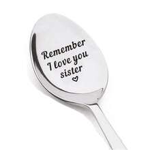 1 chiếc thìa khắc chữ "Yêu em gái" - Món quà Giáng sinh hoàn hảo dành cho chị em gái - Thìa độc đáo dùng trong các bữa tiệc. - Xem 1