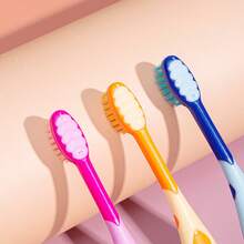 1pc Children's Manual Toothbrush, Soft Bristle Travel Toothbrush, Whitening & Gum Care, Cartoon Design, - Multicolor - View 8