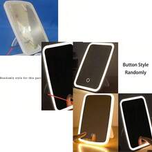 1pc LED Makeup Mirror, Vanity Mirror With Front Lights, 3 Lighting Modes, Modern Touch Control Makeup Mirror, Portable Foldable Compact Mirror, Lighted Travel Makeup Mirror, Ideal For Women, Students, Bedroom Decor, Vanity, Travel, Bedroom, Makeup Accessories, Mirror, Vanity Mirror, Christmas Gift, Cosmetics, Makeup Tools, Gift, Women Gift, Christmas Present,Giveaways,Travel,Cheap Stuff,Travel Essential - White - View 12