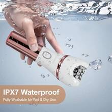 Bộ dụng cụ cạo râu đa năng 4 trong 1 Hatteker dành cho nữ, sạc USB, máy tỉa lông vùng kín, dũa chân, thiết bị triệt lông. - Xem 8