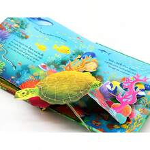 Usborne立体动物3D书，互动翻页透视图画书，早期英语学习，动物识别，学前教育认知书 - 彩色 - 查看 5