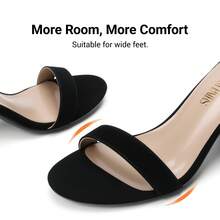 Women's Ankle Strap Low Heel Pump Sandals - Open Toe, Chunky Block Heel, Comfortable Summer Shoes With Adjustable Ankle Strap For Casual And Formal Wear - 黑色 - 查看 5