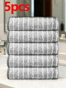 5pcs/10pcs Random Color Soft Towels, Quick Drying Face Towels, Reusable Square Makeup Remover Towels (9.8in*9.8in), Soft & Skin-Friendly Face Cloths, Portable Cleaning Tool Suitable For Travel - Multicolor - View 10