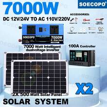 Kit solar con inversor de onda sinusoidal de 7000W | Inversor completo 12V24V-110V/220V 2 paneles solares y controlador de 100A - SEP-18K-2-E7000 - Ver 3