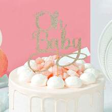 1pc Gold Letter Cake Topper, Birthday Party Decoration, Baby Shower Decor - Cake Insert - View 3