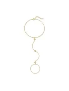1 chiếc vòng tay hình cỏ bốn lá bằng bạc sterling S925 mạ vàng sang trọng, đính đá Cubic Zirconia, vòng tay dây mảnh đính đá CZ, chống thấm nước và chống oxy hóa, thích hợp đeo hàng ngày và làm quà tặng dự tiệc/đám cưới cho phụ nữ. - phong cách1 - Xem 3