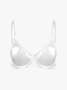 Bisouelle 3pcs/Set Women Solid Color Satin Bow Underwire Bra Comfortable Lingerie - Multicolor - View 9