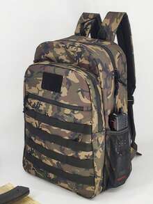 Ba lô chiến thuật kiểu quân đội Molle, dung tích 15L, chống thấm nước, thích hợp cho leo núi, cắm trại, săn bắn, có ngăn đựng laptop và dây đeo điều chỉnh được. - Hình chữ nhật - Xem 2