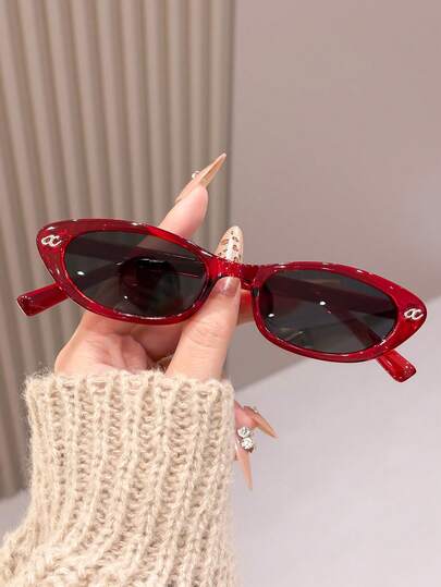 1pair Women Plastic Frame Casual Style Classic Modern Simple Style Basic All-Match Fashion Eyeglasses For Street Snap,Daily Life,Back-To-School Essentials,Business Casual Woman Accessories