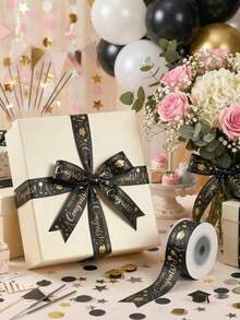1 Peça Fitas Metalizadas de Formatura, Fitas de Formatura Feliz Incluindo Preto Dourado, Branco Dourado, Decorações de Formatura Classe de 2026, Suprimentos para Festa de Formatura, Decoração de Parabéns Formando, Perfeito para Embrulho de Presente de Formatura, Lembrancinhas de Festa de Formatura, Decoração de Celebração de Formatura Parabéns, Decoração de Casa de Formatura - multicolorido - Visão 5