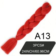 3PCS/Set24inch Synthetic Crochet Braid, Low-Temperature Synthetic Fiber Weaving Extension, Professional Synthetic Fiber Crochet Multi-Color Weaving, Multiple Color Choices, Suitable For Female Role-Playing, Soft Eight Wood Floor, Heat Setting, 300grams/Bag, Weaving Extension, Suitable For Occasions Such As Christmas, New Year, Jia Nian Hua Music Festival, Etc - Multicolor - View 20