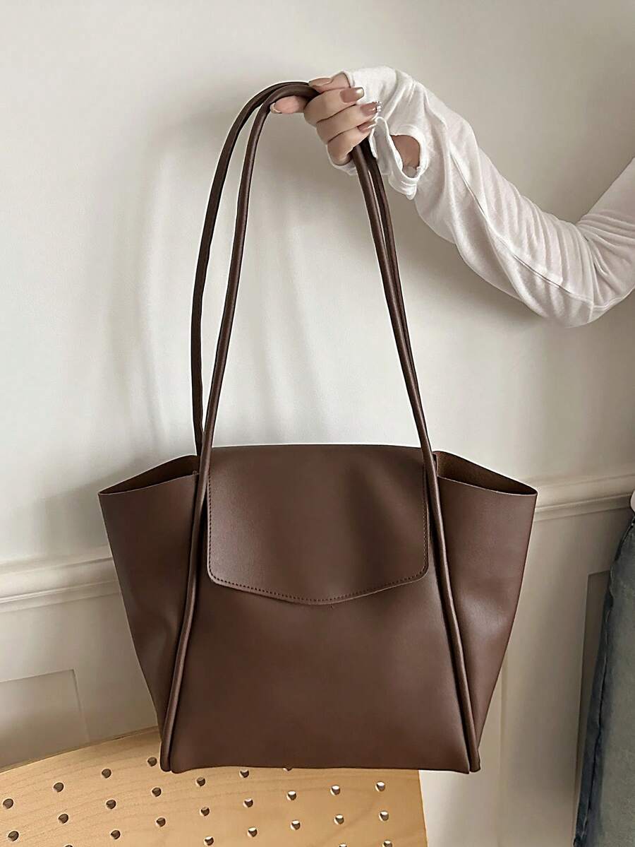 Large Capacity Handbag For Women, New Arrival Fashion Versatile Commuter Shoulder Tote Bag - Coffee - View 1