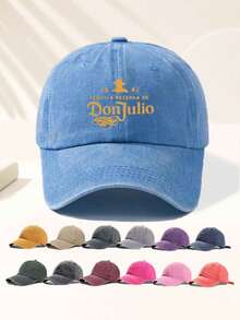 男女皆宜的复古水洗“Don Julio”印花棒球帽。可调节设计，为旅行、度假、运动、钓鱼、海滩等户外活动提供出色的防晒保护。适合作为爸爸帽、妈妈帽或情侣帽，是父亲节、母亲节、夏季、假日、节日的理想礼物。 - 彩色 - 查看 6
