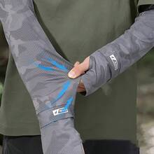 2PCS (1PCS Left-Hand + 1PCS Right-Hand) Sun Protection Arm Sleeves For Men And Women, Loose-Fitting, Summer Ice Silk, Men's Large Size, Extended Arm Guards, Driving Gloves, Ice Sleeves, Summer Fishing Arm Guards - 2 chiếc (1 chiếc tay trái + 1 chiếc tay phải) - Màu xám nhạt - Xem 4