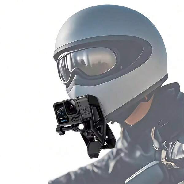 Universal Motorcycle Helmet Chin Mount Bracket Compatible With DJI Action5 PRO/4/3, X5/Go 3S/Ace Pro2 Cameras Accessories