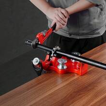 Heavy-Duty Pipe Chain Vise, 1/8" - 5" Pipe Capacity, 26" Rugged Chain & Cast Iron Base, Hitch Mount Vise Plate Holder With Adjustable Height - Fits 2 Inch X 2 Inch Receiver - 1/8" - 5" - View 9