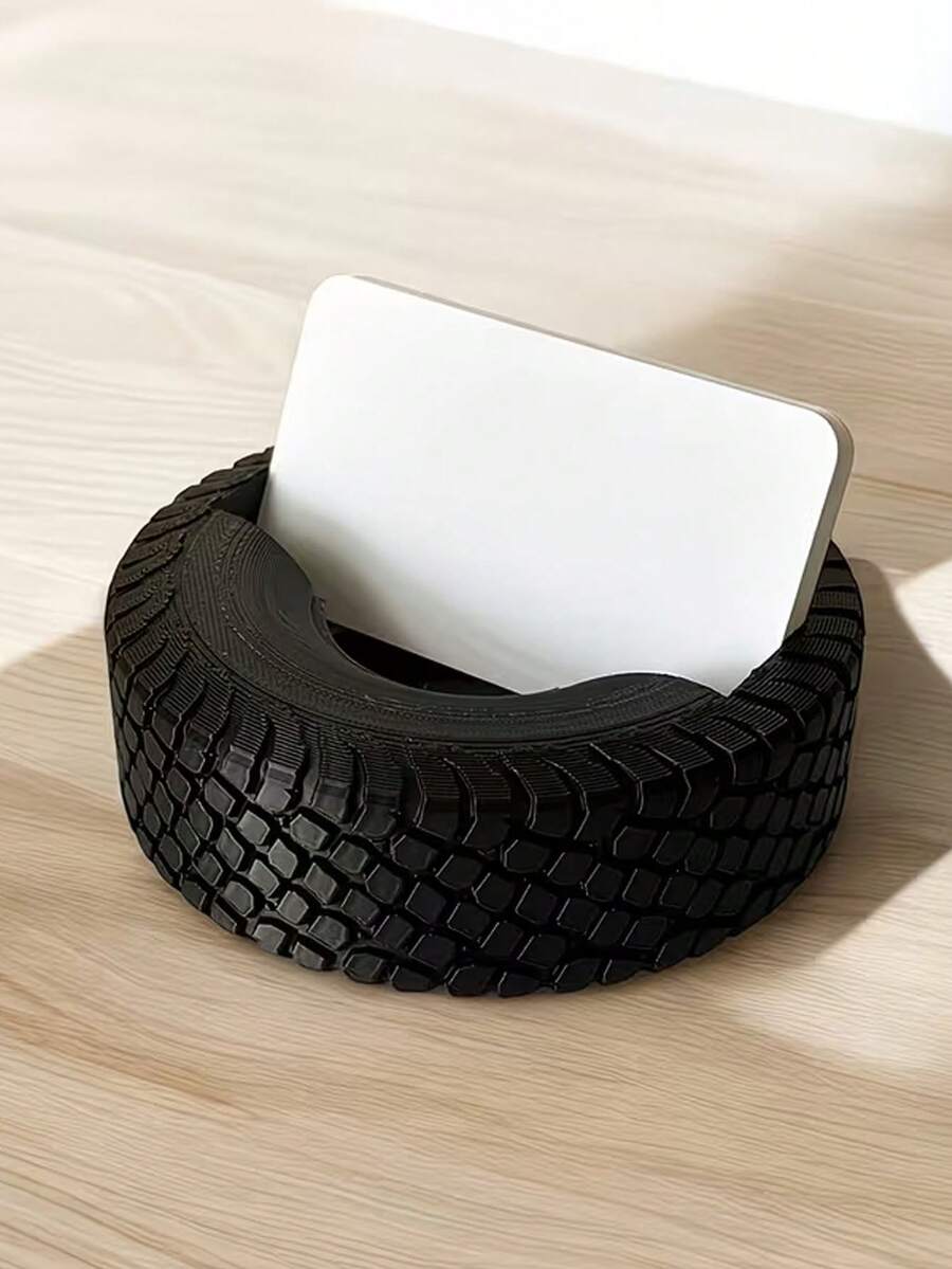 Tire-Shaped Business Card Holder,Desktop Organizer,Realistic Tire Tread Design, Suitable For Office, Reception Or Car-Themed Decor, Specially Made For Tire Professionals,Tire-Shaped Card Case For Tire , No Installation Needed