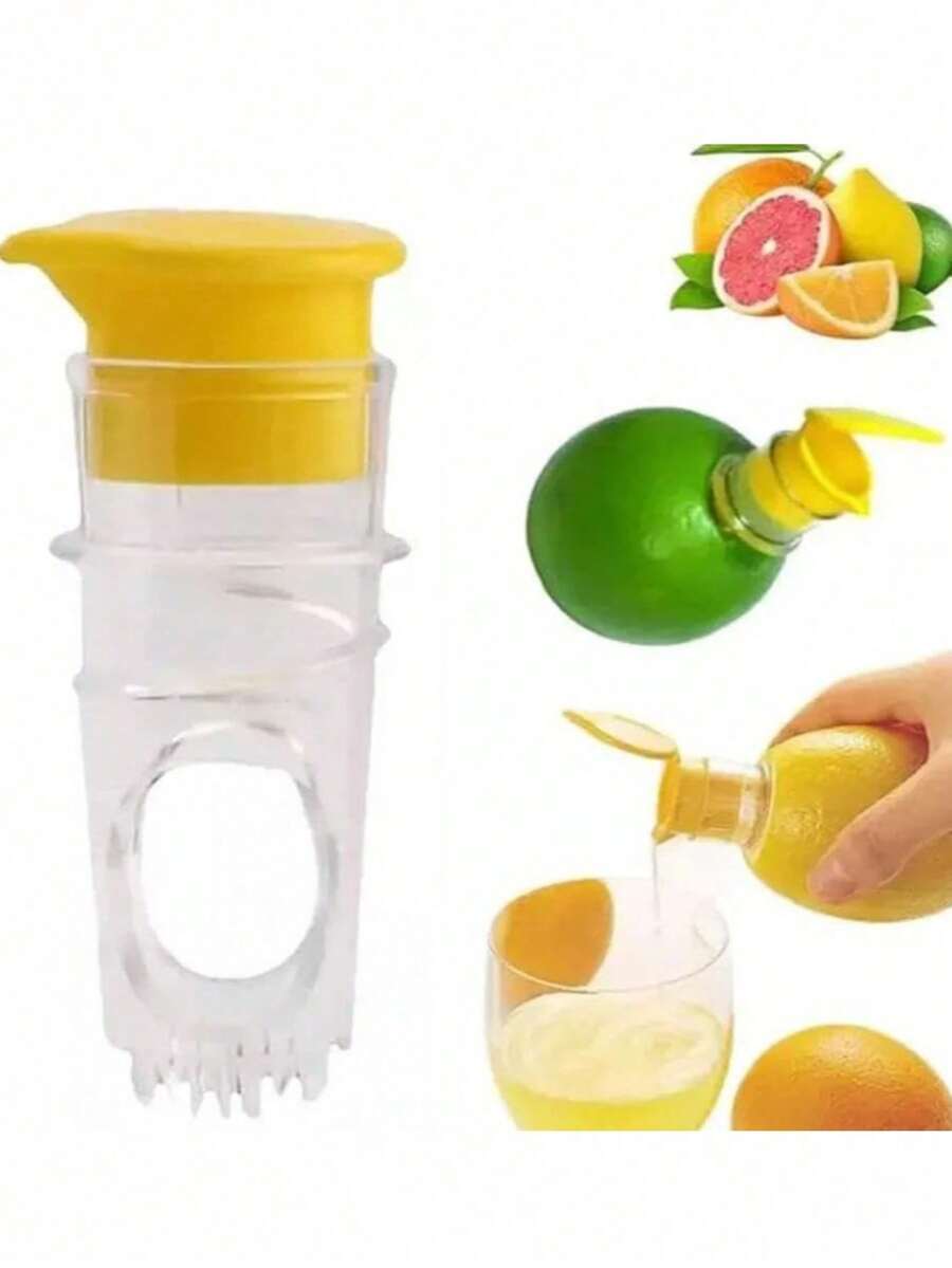 Máy ép chanh và cam thủ công 2 trong 1, máy ép nước trái cây họ cam quýt nhỏ bằng nhựa, máy làm nước ép trái cây [Xanh lá cây + Vàng] - Nhiều màu - Xem 1