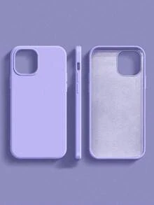 2.0mm Thick Liquid Silicone Phone Case, Compatible With Apple 16, 15, 14, 13, 12, 11 Pro Max Series, Full Body Protection Cover - Mauve Purple - View 1