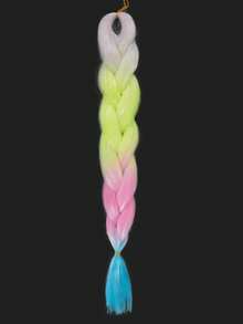 1/3pcs Shiny Sequin Braided Wig, 24 Inch Pre-Stretched Synthetic Metallic Fiber Ombre Hair Extensions, Braid Hair Accessories, Suitable For Women & Girls Attending Music Festivals - Multicolor - View 11