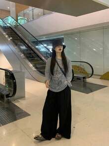 Atasan Pelindung Matahari Lengan Panjang Abu-abu Retro Ringan dan Longgar untuk Wanita, Cocok untuk Musim Semi dan Gugur - Light Grey - View 2