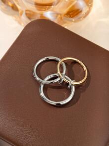 Fashionable Multi-Layer Adjustable Colorful Ring Set, Suitable For Women's Daily Wear - Multicolor - View 2