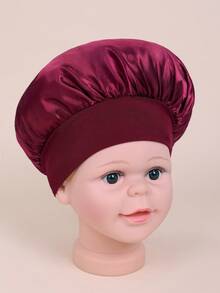 1 chiếc mũ ngủ rộng vành bằng satin co giãn cho trẻ em, mũ co giãn bảo vệ tóc, thiết kế siêu mềm mại và thoáng khí. - Nhiều màu - Xem 7