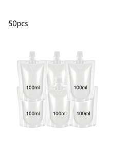 50-500ml 咖啡液體包裝袋，便攜飲料袋，果汁袋，冷熱飲垂直容器，透明出水口袋，防漏，塑膠飲料袋，透明便攜戶外水袋，可重複使用密封液體袋 - 彩色 - 查看 12