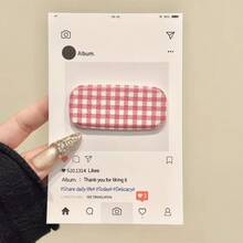 一套卡通星童格子手机壳，带镜面支架和可折叠隐形支架 - 彩色 - 查看 5