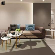 MUBSON Set de 2 Mesas de Centro. Mesita de Centro para Sala. Mesitas para Sala Cigno Ideal para decoración. Buros para recamara Mesa Auxiliar para el hogar. Mesa Exterior. Coffee Table Blanco - Blanco - Ver 3