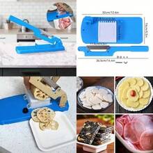 1. Máy thái thực phẩm công nghiệp với lưỡi dao điều chỉnh được - Thích hợp cho thịt đông lạnh, rau củ, trái cây - Lưỡi dao dễ vệ sinh và thiết kế nhỏ gọn - Lý tưởng cho nhà bếp gia đình, nhà hàng - Trạm sơ chế tiết kiệm không gian trên mặt bàn - Nhiều màu - Xem 4