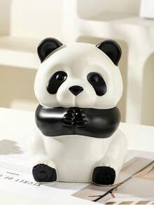 1 pièce Boîte à mouchoirs en forme de panda mignon, support créatif pour papier-mouchoir, boîte de rangement pour mouchoirs en forme d'animal originale pour la décoration de la maison, distributeur de mouchoirs de bureau pour la salle de bain, le salon, la chambre, le bureau, organisateur de bureau kawaii, boîte décorative originale, accessoire de chambre adorable, solution de rangement pratique, support avec design animal charmant - Voir 9