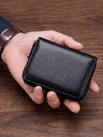 Fashionable Casual Faux Leather Zipper Wallet, Multiple Card Slots & ID Holder, Accordion-Style Cash & Card Organizer, Minimalist Wallet, Suitable For Travel, Vacation, School And Daily Use, Travel Essential, Vacation Must-Have