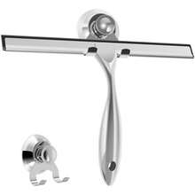 1个带挂钩的手持式淋浴刮水器，玻璃刮水器，家用清洁刮水器，窗户刮水器，除水刮刀，适用于淋浴房门、浴室、窗户和汽车玻璃，清洁用品，清洁工具 - A - 查看 11