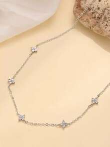 Minimalist New Arrival Versatile Clover Flower Bracelet, Cross-Border Fashion - Silver - View 3