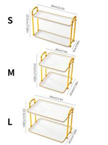 1PC, Double-Layer Milky White Rectangular Tray For Breakfast Bread Cake Serving - Milky White - View 12