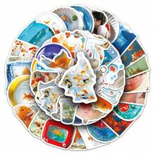 50 Pieces Of Goldfish Japanese Ins Style Stickers Dopamine Exquisite Small Fresh DIY Graffiti Hand Account Material Tea Cup Stickers - Multicolor - View 2
