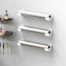 1/2/3 Peças Dispensador de Sacolas Plásticas, Suporte de Parede para Sacos de Lixo, Sem Necessidade de Perfuração. Prateleira de Armazenamento Multifuncional para Cozinha, Pode Segurar Papel de Cozinha, Filme Plástico, Rolos de Papel Alumínio. Armazenamento na Porta do Armário, Organização de Cozinha - Visão 2