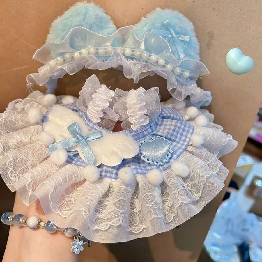 20厘米娃娃服装套装系列,娃娃换装服装,蓝天使公主裙套装,毛绒玩具服装,明星粉丝周边娃娃服装,派对礼物,生日礼物(不含娃娃) - 彩色 - 查看 1