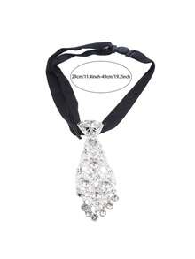 1pc Shiny Rhinestone Tie, Unisex, Glamorous Eye-Catching Tie Accessory, Suitable For Parties, Nightclubs And Formal Occasions - Multicolor - View 14