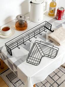 1 pieza Estantería de baño triangular sin esquinas, estante de almacenamiento de pared montado en la esquina - Multicolor - Ver 2